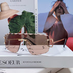 C DE RIMLESS NAVIGATOR FRAME SUNGLASSES 548665 IN METAL