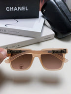 SQUARE SUNGLASSES 632877 IN PINK CLEAR ACETATE