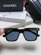 SQUARE SUNGLASSES 632880 IN BLACK ACETATE