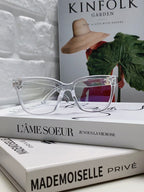 SQUARE SUNGLASSES 632887 IN CLEAR ACETATE