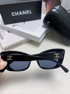 CAT EYE SUNGLASSES 632701 IN BLACK ACETATE EMBOSSED PEARL