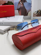 CRYSTAL STUDDED C DE RECTANGULAR FRAME SUNGLASSES 533159 IN METAL