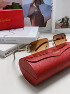 CRYSTAL STUDDED C DE RECTANGULAR FRAME SUNGLASSES 533159 IN METAL