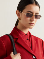 SANTOS RECTANGULAR FRAME SUNGLASSES CT0473S IN METAL