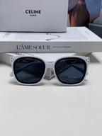 TRIOMPHE SUNGLASSES 573250 IN WHITE ACETATE METAL LOGO