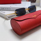 SIGNATURE C DE RECTANGULAR FRAME SUNGLASSES 575776 IN METAL