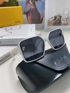 EMBOSSED LOGO FF DIAMONDS SQUARE FRAME SUNGLASSES 575798 IN ACETATE