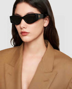 LOGO SUNGLASSES 576812 IN BLACK ACETATE
