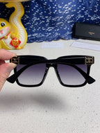 TRIOMPHE SUNGLASSES 548636 IN BLACK ACETATE GRADIENT SMOKE LENSES