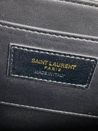 SOLFERINO SMALL SATCHEL 19 IN DARK GREY CALFSKIN GOLD HARDWARE