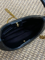 SADE HOBO 21 IN BLACK LAMBSKIN GOLD HARDWARE