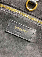 Y TOTE BAG 39 IN BLACK CALFSKIN