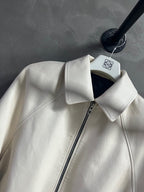 Loewe 2025 Leather Jacket White Sheepskin