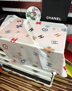 CHANEL 25S SCARF 90 IN SILK 733858