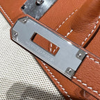 HM BIRKIN 30CM IN VEAU BARENIA SWIFT CALFSKIN ERCU TOILE CANVAS