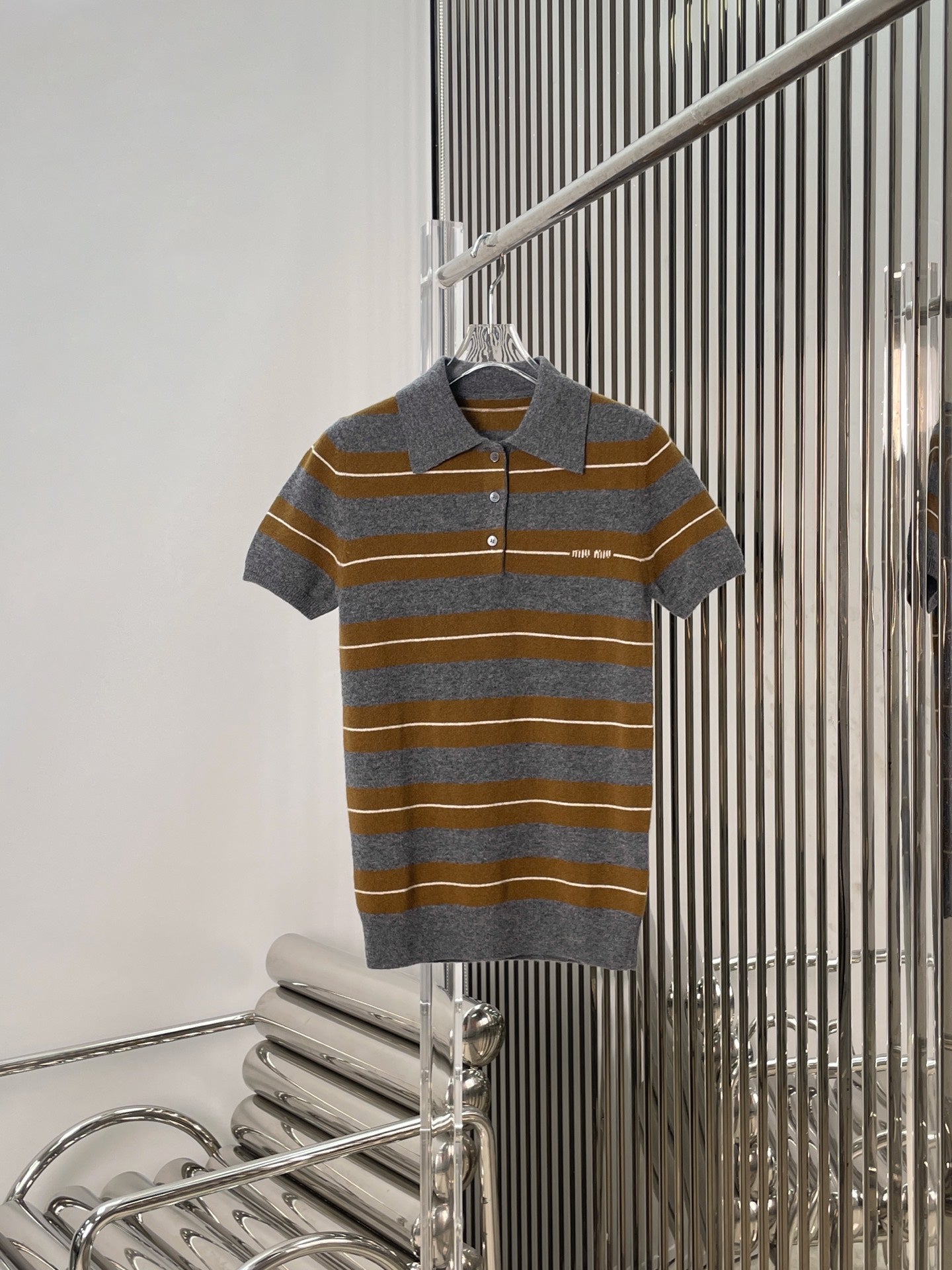 MIUMIU KNIT POLO SHIRT STYLE 778