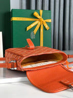 GRAND BLEU 16 IN ORANGE GOYARDINE CANVAS AND LAMBSKIN