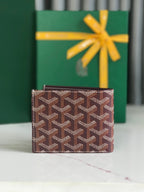 Goyard Victoire Wallet 11cm Burgundy Canvas & Cafskin