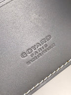 Goyard Victoire Wallet 11cm Grey Canvas & Cafskin
