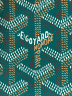 Goyard Victoire Wallet 11cm Green Canvas & Cafskin