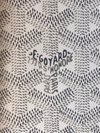 Goyard Victoire Wallet 11cm White Canvas & Cafskin