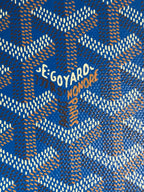 Goyard Victoire Wallet 11cm Blue Canvas & Cafskin