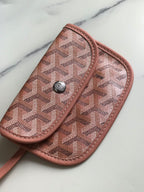 Anjou Mini Bag 20cm Pink Canvas Chevroches Calfskin
