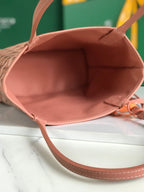 Anjou Mini Bag 20cm Pink Canvas Chevroches Calfskin