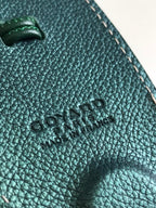 ANJOU MINI BAG 20 IN GREEN CALFSKIN AND GOYARDINE CANVAS
