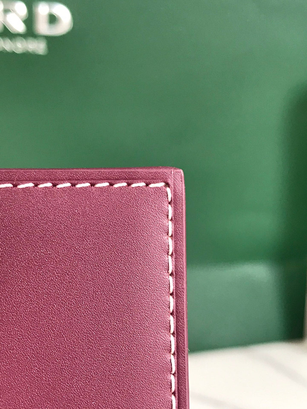 Goyard Grenelle Passport Cover 10cm Burgundy Canvas & Cafskin