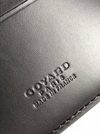 Goyard Victoire Wallet 11cm Black Red Canvas & Cafskin