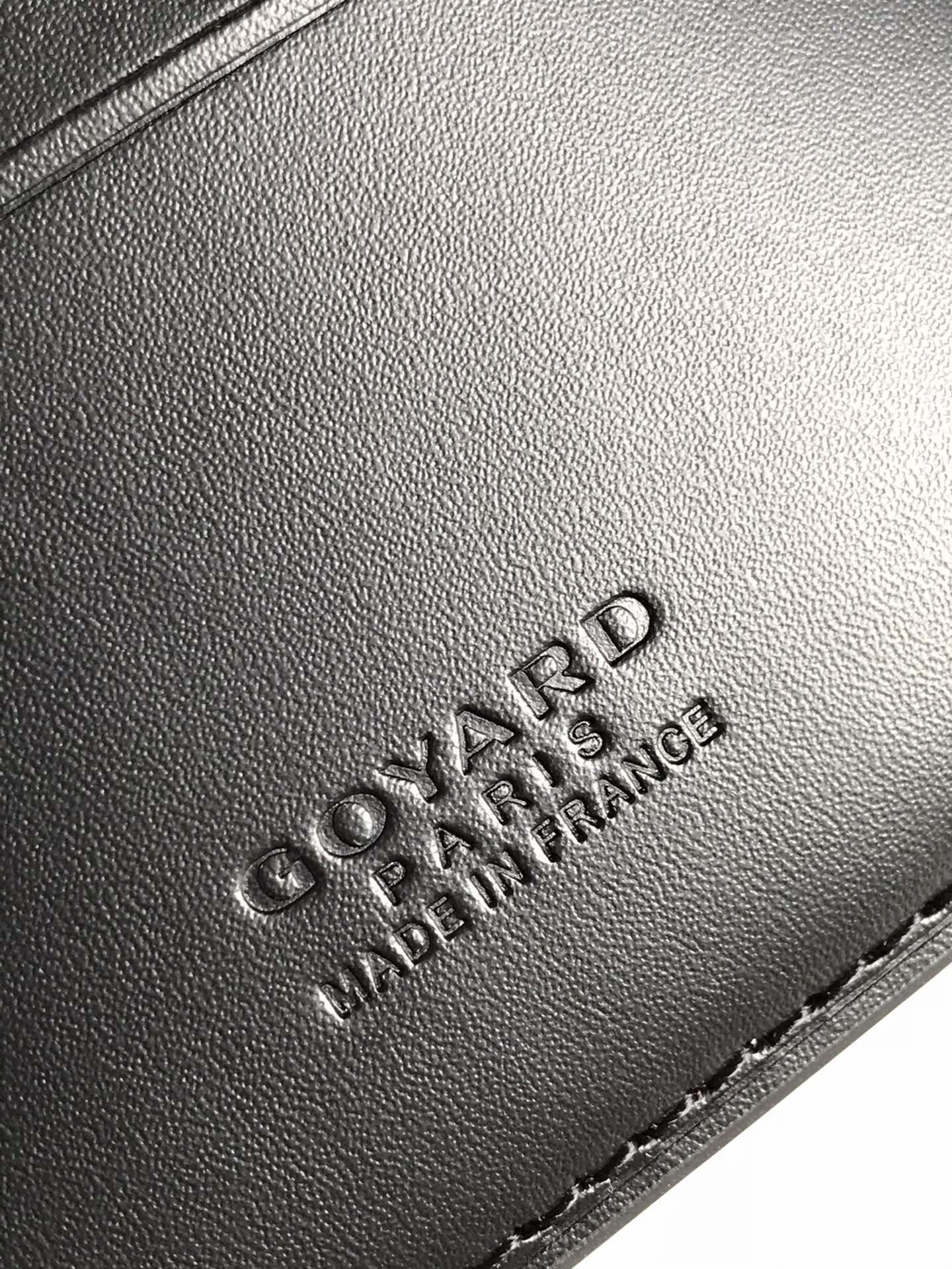Goyard Victoire Wallet 11cm Black Red Canvas & Cafskin