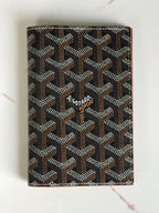 Goyard Grenelle Passport Cover 10cm Tan Canvas & Cafskin