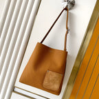 LV Verso Hobo Brown Calfskin Suede