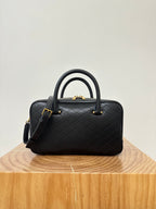 LIYA 31 BLACK CALFSKIN  TRAVEL BAG