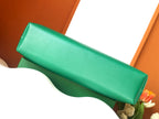 CISALPIN DOCUMENT CASE 39 IN GREEN GOYARDINE CANVAS AND CALFSKIN