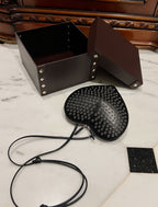 LE COEUR BAG 21 IN BLACK STUDDED CALFSKIN