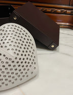 LE COEUR BAG 21 IN WHITE STUDDED CALFSKIN