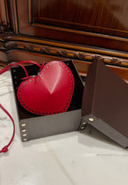 LE COEUR BAG 21 IN CLASSIC RED CALFSKIN WITH STUDDED HEART