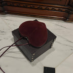 LE COEUR BAG 21 IN BURGUNDY RED SUEDE