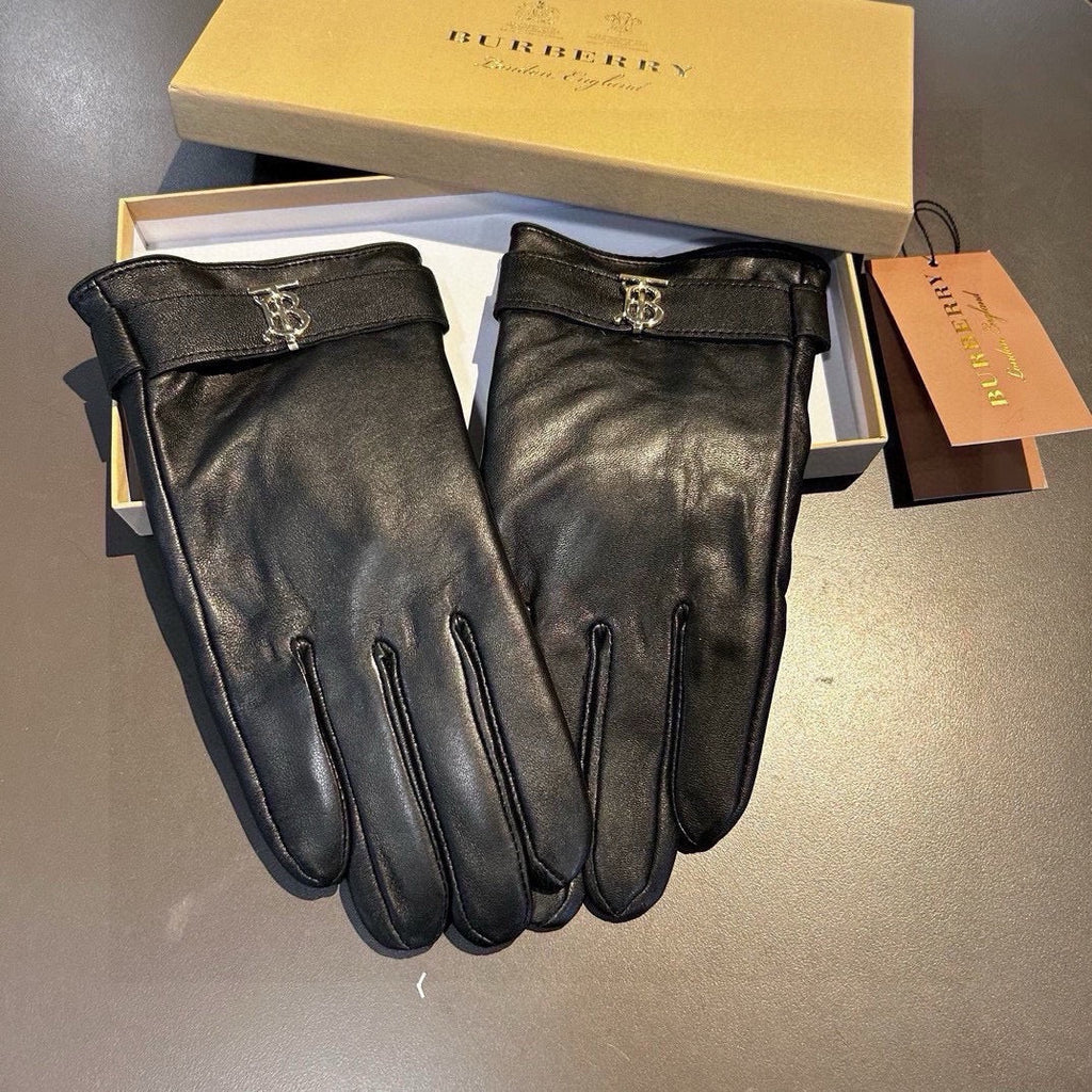 GLOVES IN BLACK LAMBSKIN WITH FLEECE LINING 440499