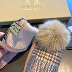 GLOVES IN COLORFUL WOOL AND RABBIT FUR 462257