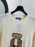 RALPH LAUREN 25S EMBROIDERED BEAR KNITTED SWEATER 253