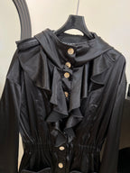 CHANEL 25S HOODED JACKET WITH LACE TRIM 408