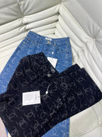 DENIM CC LOGO BLACK JEANS
