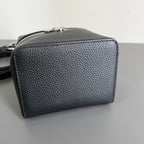 EXTRA POCKET L12 IN BLACK CALFSKIN WITH SILVER HARDWARE