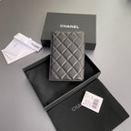 CC Passport Holder Black Sheepskin Sliver Steel 193339