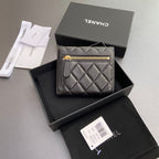 CC 82288 Classic Flap Wallet Black Sheepskin GHW 229876