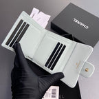 CC 82288 Classic Flap Wallet Light Blue Caviar GHW 229892