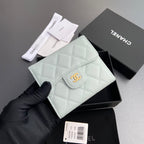 CC 82288 Classic Flap Wallet Light Blue Caviar GHW 229892